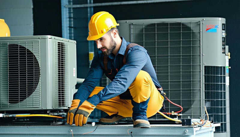 NatHVAC technician performing HVAC repair and maintenance